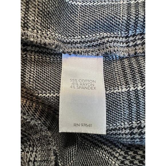 J. Jill Women’s Gray Cuffed Flannel Pants Size 10 Bi-Stretch Cotton Blend Work - Picture 7 of 7